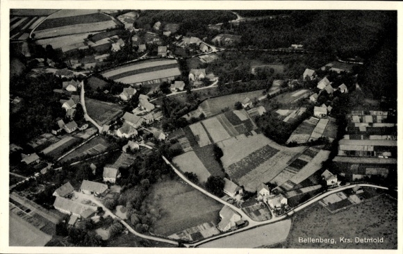 Postcard Bellenberg Horn Bad Meinberg am Teutoburger Wald, aerial photograph