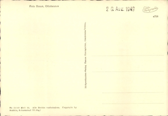 Postcard Ottobeuren in Upper Swabia Allgäu, aerial photograph