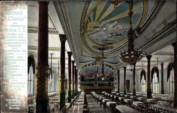 Ansichtkaart Grüna Chemnitz Saksen, Hotel Claus