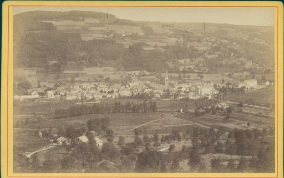 Cabinet photo Le Val-d&#39;Ajol Lorraine Vosges, total view of the village and surroundings