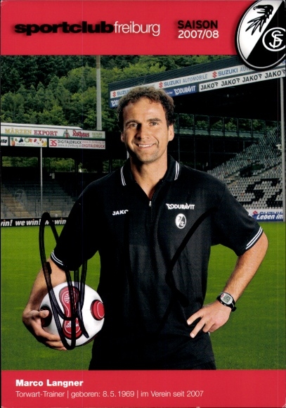 Autogrammkarte Athletiktrainer Simon Ickert, SC Freiburg, Autogramm