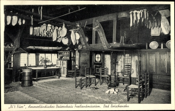 Postcard Bad Zwischenahn in Lower Saxony, Bi&#39;t Füer, Ammerland farmhouse, open-air museum