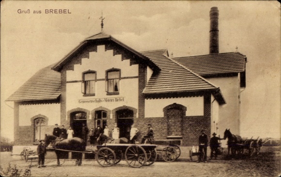 Ak Brebel Süderbrarup in Sleeswijk Holstein, coöperatieve zuivelfabriek