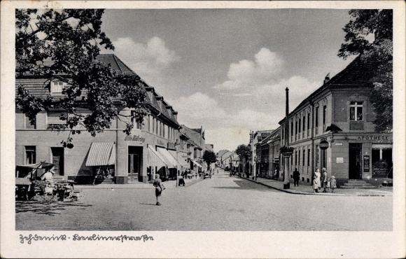 Postcard Zehdenick in Brandenburg, Berliner Strasse, pharmacy