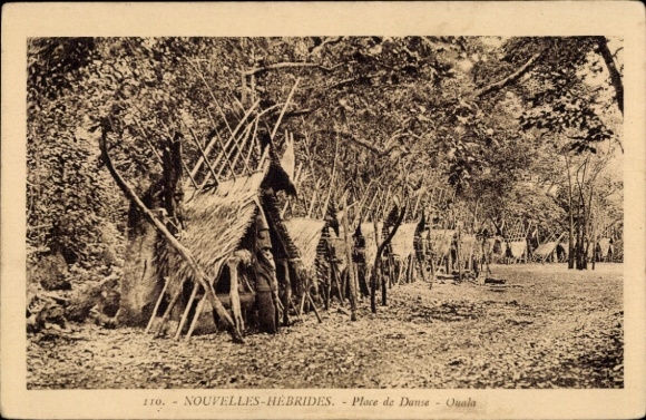 CPA Vila Nouvelles-Hébrides Vanuatu, Place de Danse
