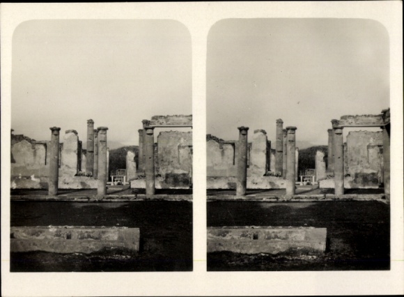 Stereo photo Pompeii Campania, Temple of Venus