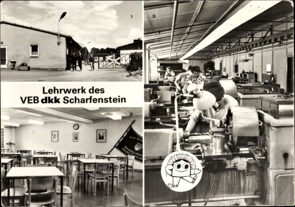 Ak Scharfenstein Drebach, Lehrwerk des VEB dkk Scharfenstein