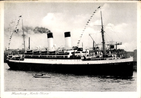 Ak HSDG Dampfer Monte Olivia, KdF Schiff