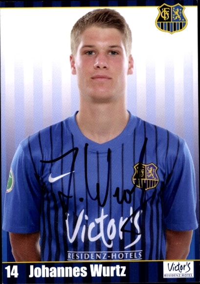 Autograph card footballer Johannes Wurtz, 1. FC Saarbrücken, autograph