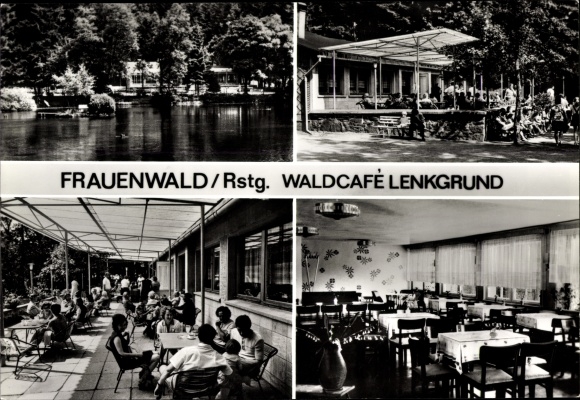 Postcard Frauenwald am Rennsteig Ilmenau Thuringia, Waldcafé Lenkgrund
