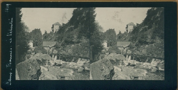 Stereo photo Eaux Bonnes Pyrénées Atlantiques, partial view