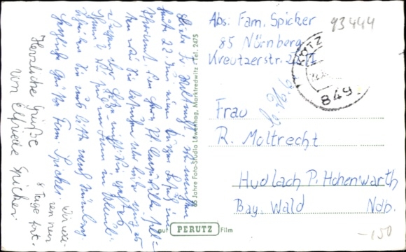 Postcard Bad Kötzting in the Bavarian Forest, general view