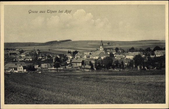 Postcard Töpen in Upper Franconia, general view