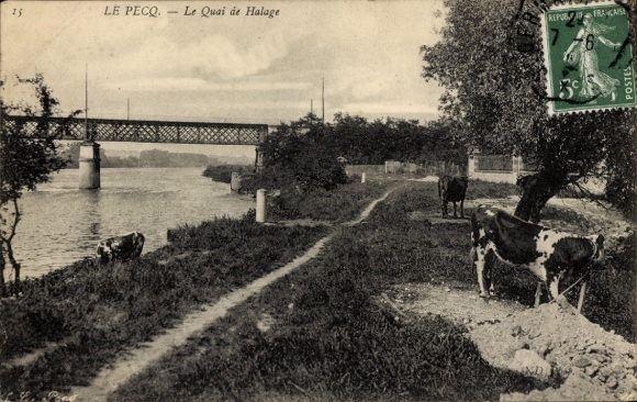 Postcard Le Pecq Yvelines, Quai de Halage