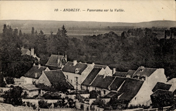 Ak Andrésy Yvelines, Panorama über das Tal