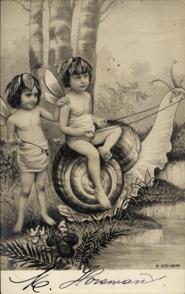 Ak Zwei Feen, Schnecke, Wald, Fluss