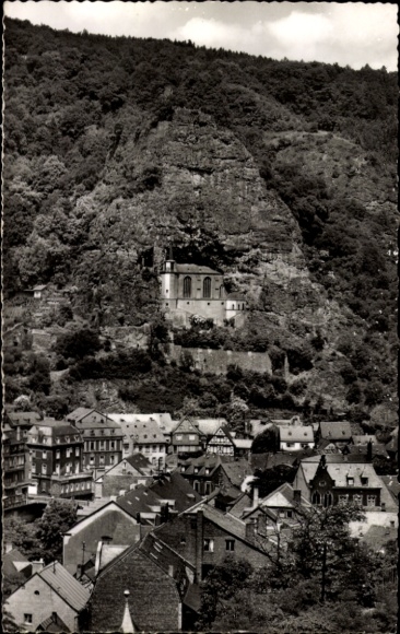 Postcard Idar Oberstein on the Nahe, Rock Church