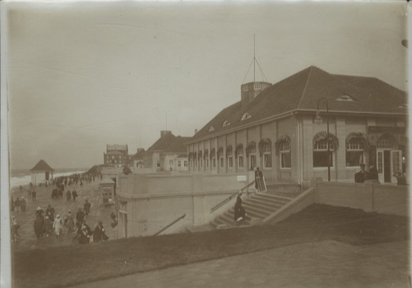 Original Foto Westerland auf Sylt, Strandterrasse, um 1900