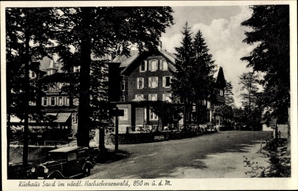 Ak Titisee Neustadt im Breisgau Hochschwarzwald, Kurhaus Sand,  850 m ü. d. M.