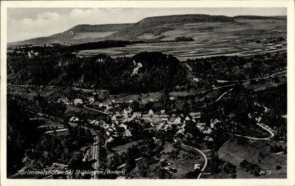 Ak Grimmelshofen Stühlingen im Schwarzwald Baden, Schwarzwald, Grimmelshofen, Häuser, Fluss, F...