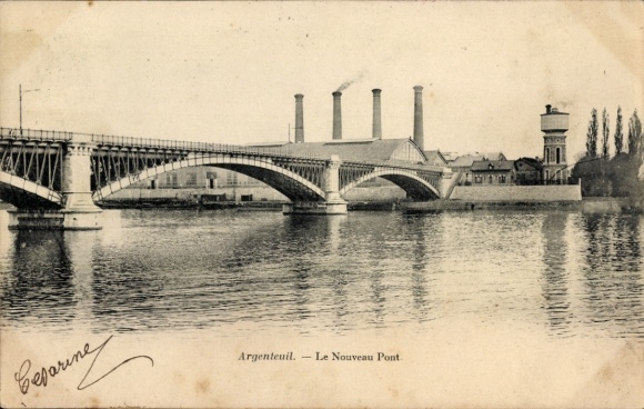Ak Argenteuil Val d'Oise, Neue Brücke
