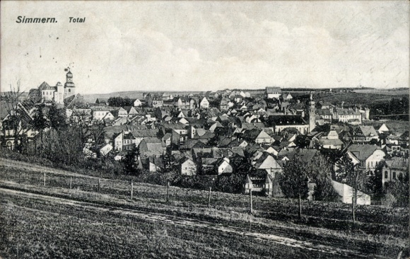Postcard Simmern in the Hunsrück, city view