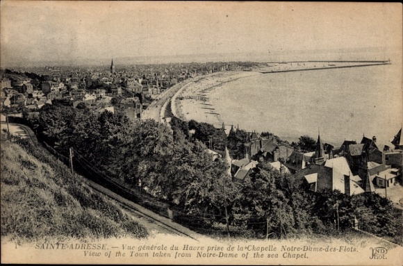 CPA Sainte-Address Seine-Maritime, vue generale du Havre Prize de la Chapelle Notre Dame