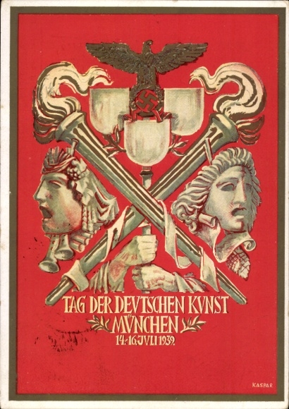 Artist Postcard Kaspar, Munich, Day of German Art, 14-16 July 1939