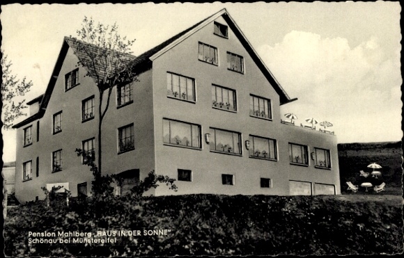 Postcard Schönau Bad Münstereifel in North Rhine Westphalia, Pension Mahlberg, House in the Sun, Modern
