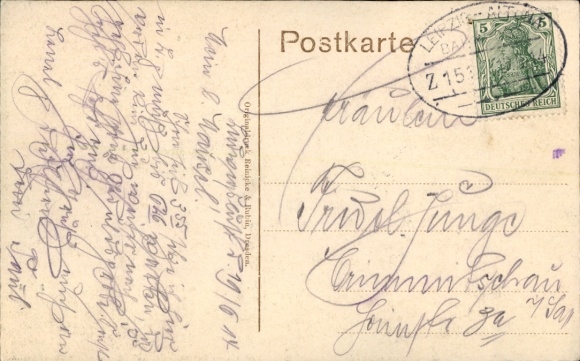 Postcard Ludwigslust in Mecklenburg, entrance to the castle from Schlossstraße