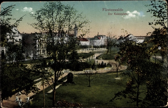 Postcard Fürstenwalde on the Spree, Kaiserplatz