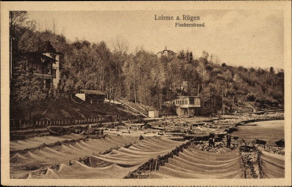 Ak Lohme auf Rügen, Fischerstrand