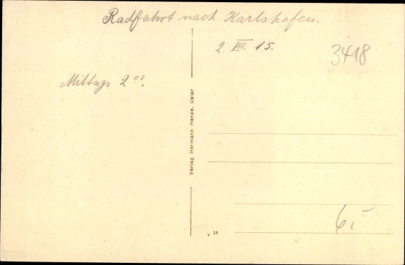 Postcard Uslar in Solling Lower Saxony, total view