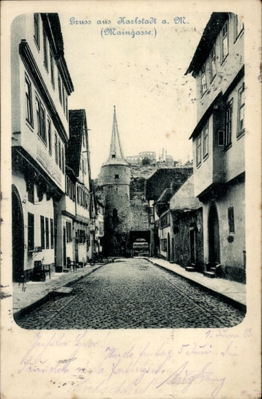 Postcard Hochstadt am Main Oberfranken, Maingasse