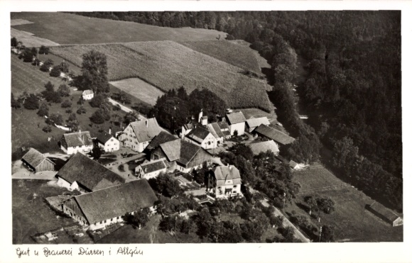 Ak Dürren Kißlegg im Allgäu, Fliegeraufnahme