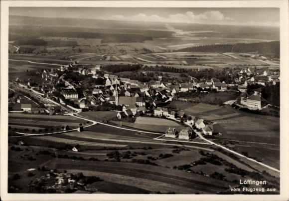 Postcard Löffingen in the Black Forest, aerial photograph