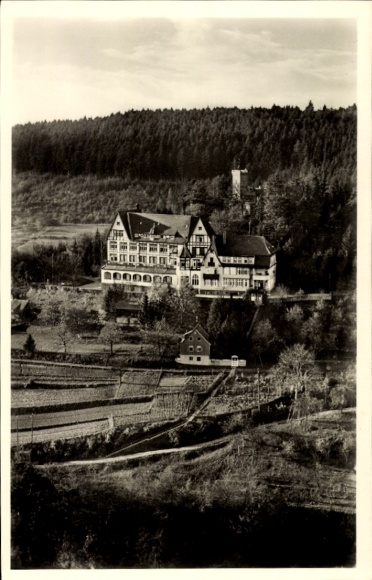 Postcard Waldhausen Lorch im Remstal Württemberg, aerial photograph Elisabethenberg