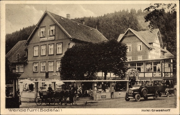 Ak Wendefurth Bodetal Thale im Harz, Hotel Grasshoff
