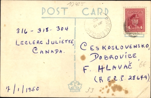 Postcard St. Johns Quebec Kanada, Military Barracks