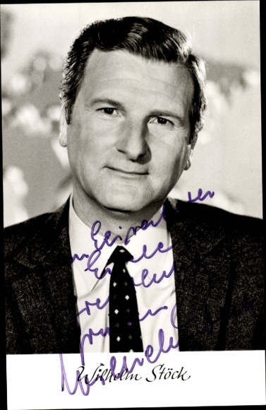 Postcard Journalist Wilhelm Stöck, Portrait, Autograph, Tie