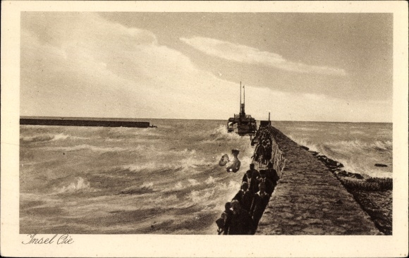 Postcard Island Oie, Greifswalder Oie, pier