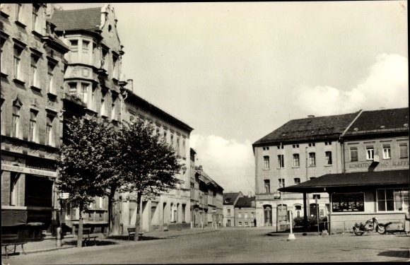 Ansichtkaart Schleiz in Thüringen, op de Neumarkt