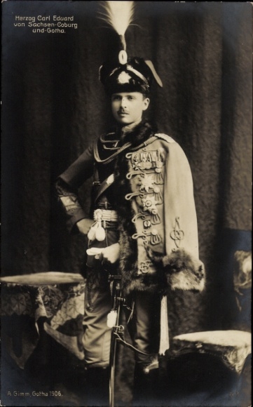 Ak Herzog Carl Eduard von Sachsen-Coburg-Gotha in Uniform