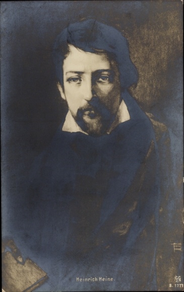 Künstler Ak Rumpf, Dichter und Schriftsteller Heinrich Heine