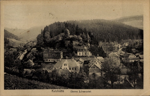 KP Katzhütte w dolinie Schwarzatal, Panorama, Górna dolina Schwarzatal