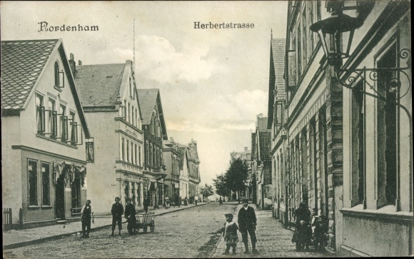 Postcard Nordenham in the Oldenburger Land, Herbertstraße