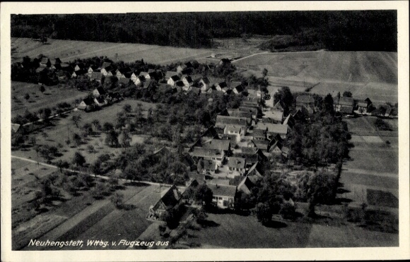 Postcard Neuhengstett Althengstett in the Black Forest Württemberg, aerial photograph