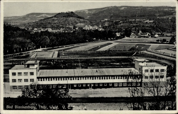 Ak Bad Blankenburg in Thüringen,  Thür. Wald, O. C. Stadion, Sportstätte