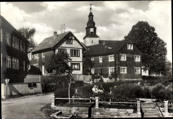 Postcard Meura in Thuringia, Ortspartie