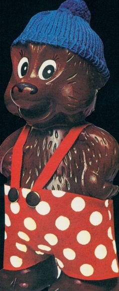 Timetable Frederiksborg Bank, Denmark, Petzi figure for the money box around 1980